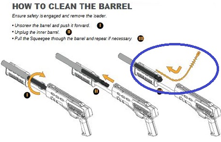 Vareta de limpeza de 50 cal (marcador blaster )